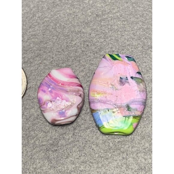 Handmade Colorful Swirled Lampwork Glass Beads - Picture 5 of 8